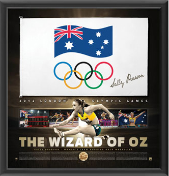 signed olympic flag